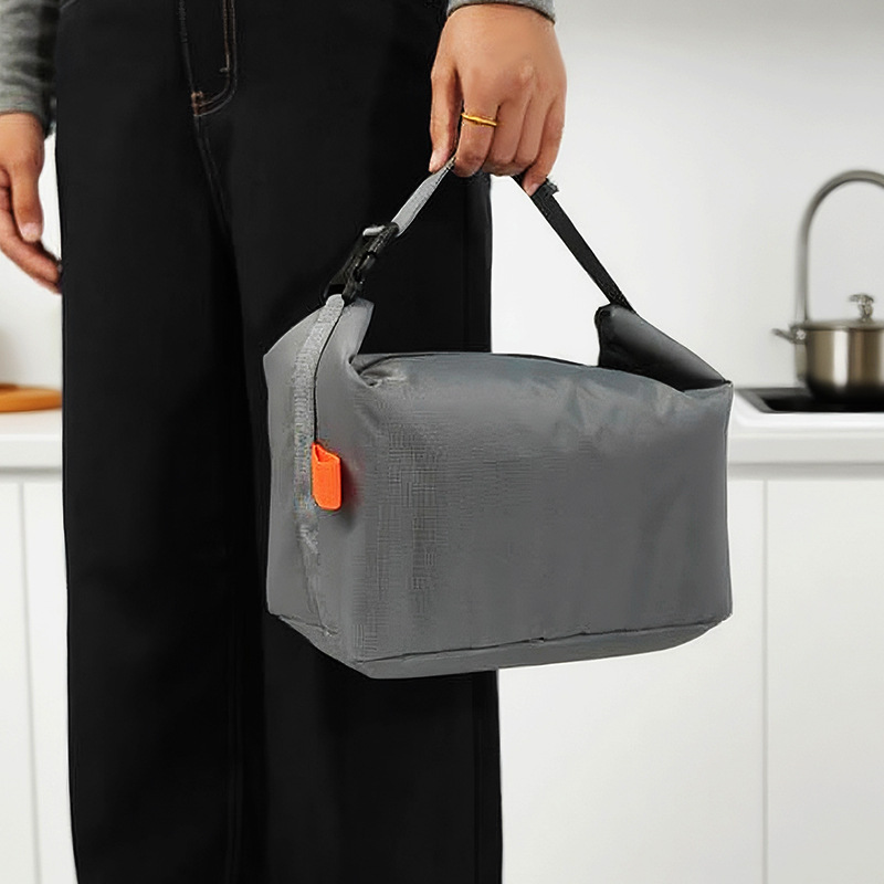 High-End Foldable Insulated Bag for Office Workers and Students Lunch Bag Large Capacity Lunch Box Bag Waterproof and Oil-Proof Lunch Bag
