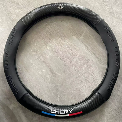Steering wheel cover, Cover Printed Logo Car Steering - classic-black-car-logo-qirui1-38cm