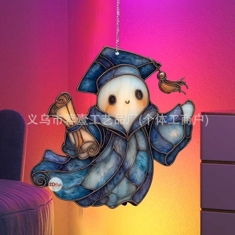 クロスボーダーかわいい小さなゴーストアクリルゴシックスタイルハロウィンお化け屋敷の装飾家の庭の装飾|undefined
