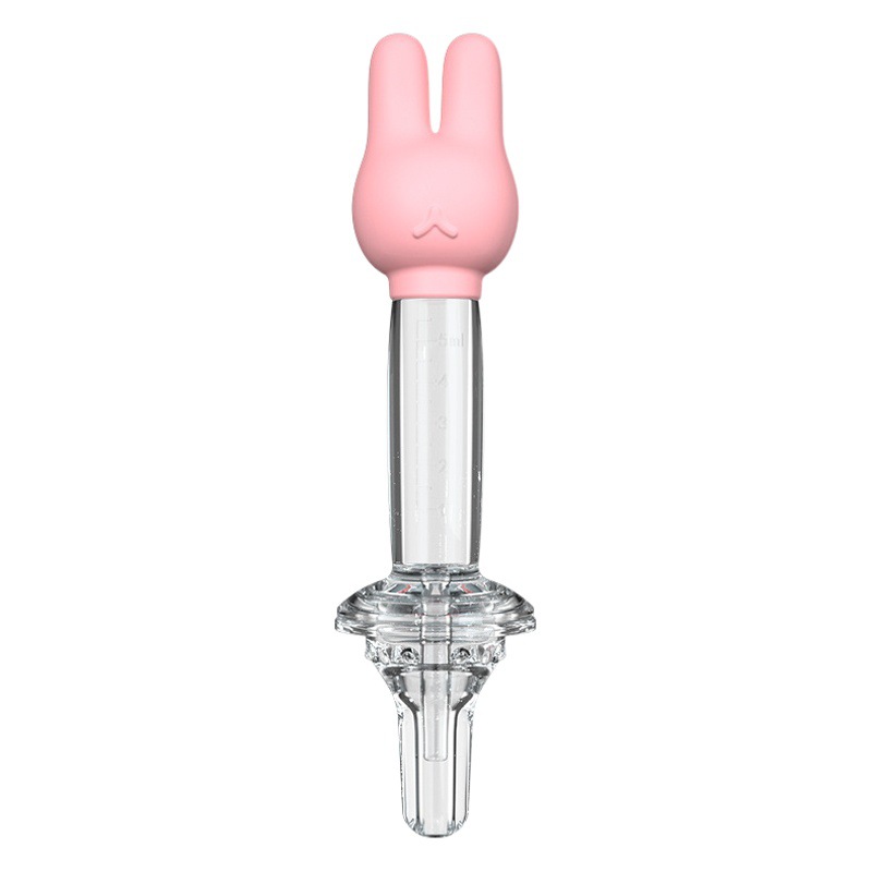 Baby Children's Baby Cartoon Rabbit Baby Ball Suction Silicone Medicine Feeder Anti-choking Pacifier on Both Sides