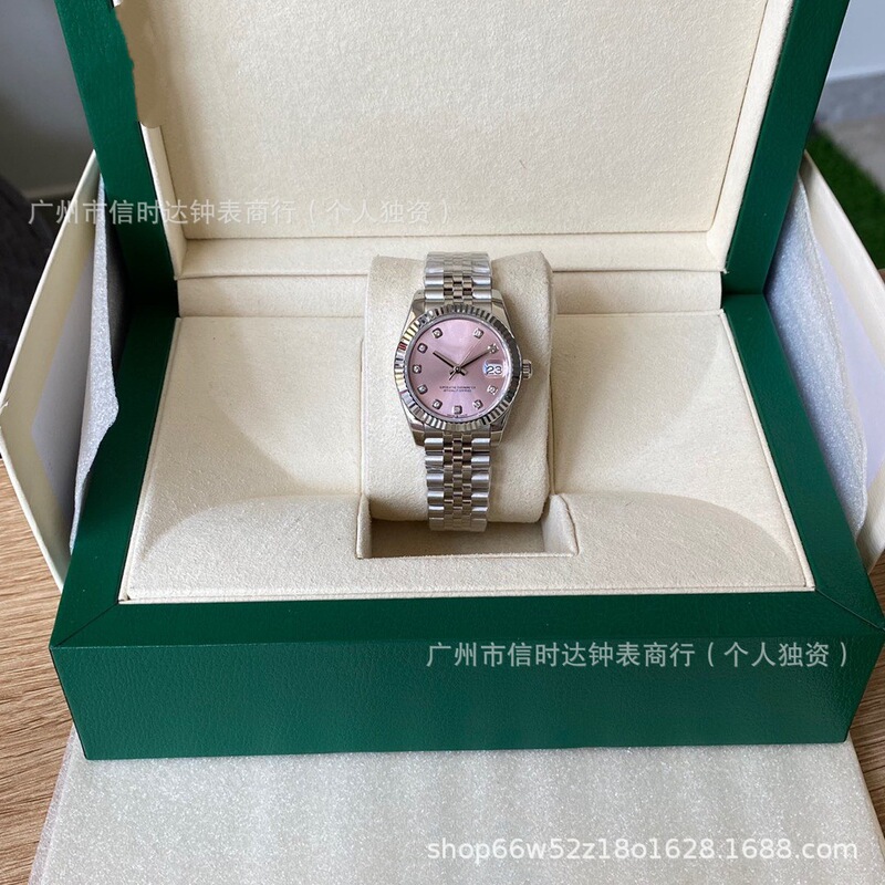 Cross-Border Foreign Trade Micro-Business Dropshipping: Laojia High-Value Oyster Perpetual Datejust 31mm Stainless Steel Diamond Bezel Pink Quartz Women's Watch Cross-Border Foreign Trade Micro-Business Dropshipping: Laojia High-Value Oyster Perpetual Datejust 31mm Stainless Steel Diamond Bezel Pink Quartz Women's Watch