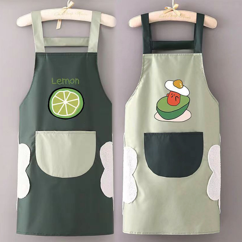 Waterproof and Oil-Proof Household Kitchen Apron Women's Fas..