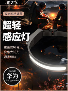 Flying Headlight Strong Light Night Fishing Charging Super Bright Induction Fishing Head-mounted Floodlight Super Long Endurance Mountaineering Lamp