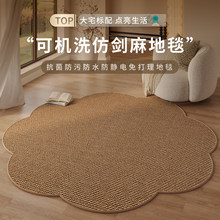 异形菠萝圈地垫防滑耐磨入户门地垫耐脏刮泥蹭土玄关仿剑麻地毯
