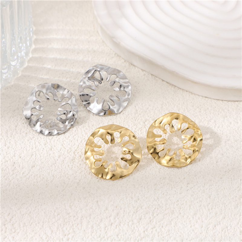 Fashionable creative retro trend universal earrings stainless steel