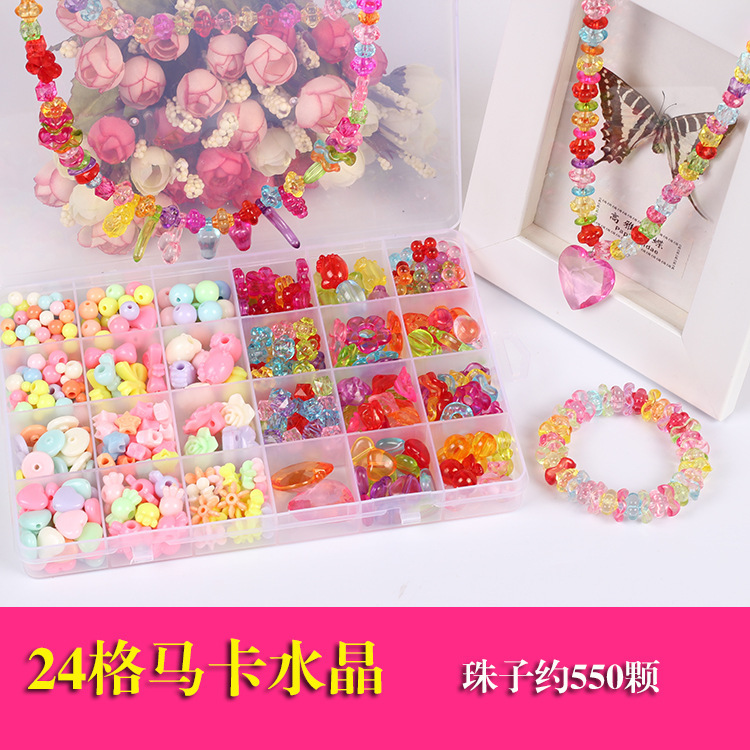 Pulsera de cuentas con cuentas para niños personalizados para mujer material de bricolaje hecho a mano acrílico accesorios con cuentas pequeñas joyas al por mayor
