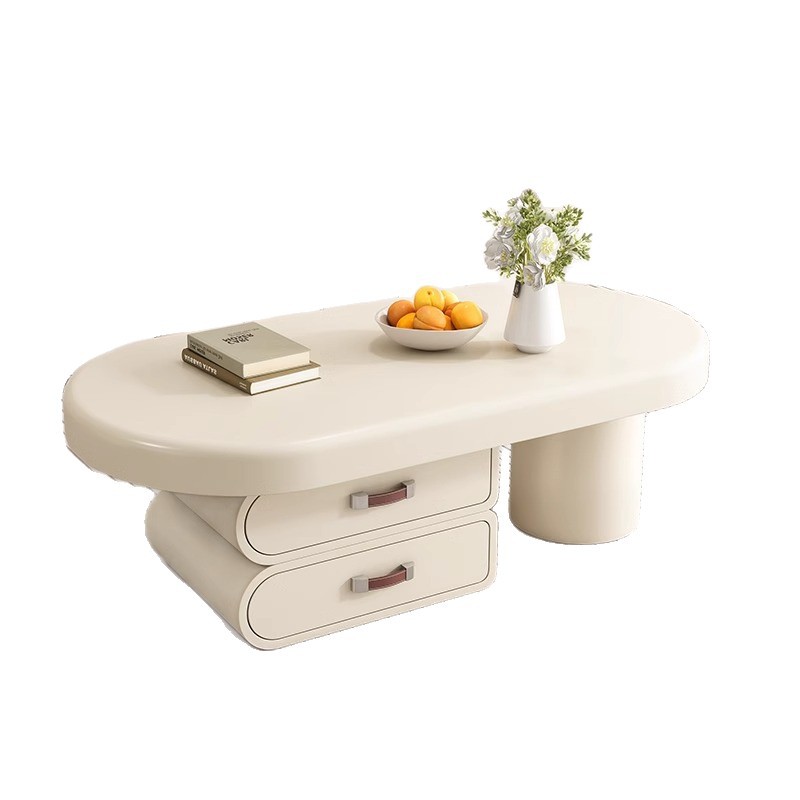 Mesa de té de la sala de estar nuevo diseño moderno de mármol de viento crema