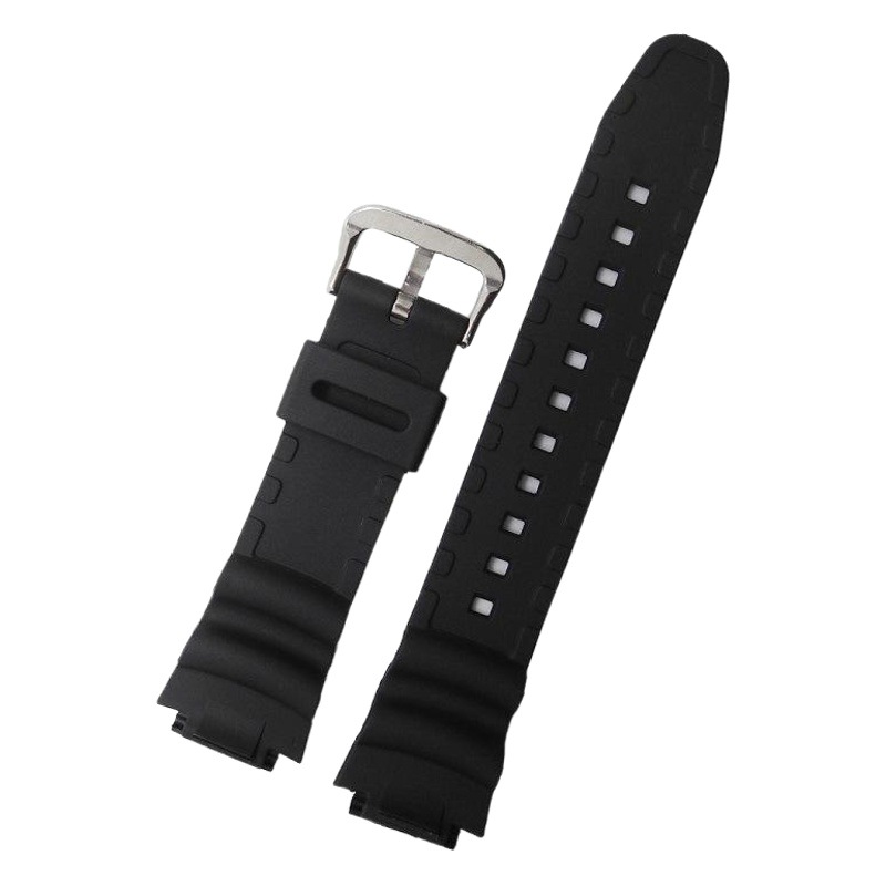 Black 18mm convex strap electronic watch watch AE-1000w strap rubber AQ-S810W/W-S200H