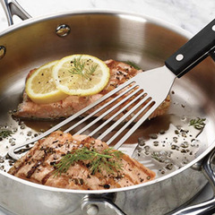 Stainless steel plate barbecue spatula, BBQ steak turning tool, outdoor frying pan meat flipping utensil, grilling tools