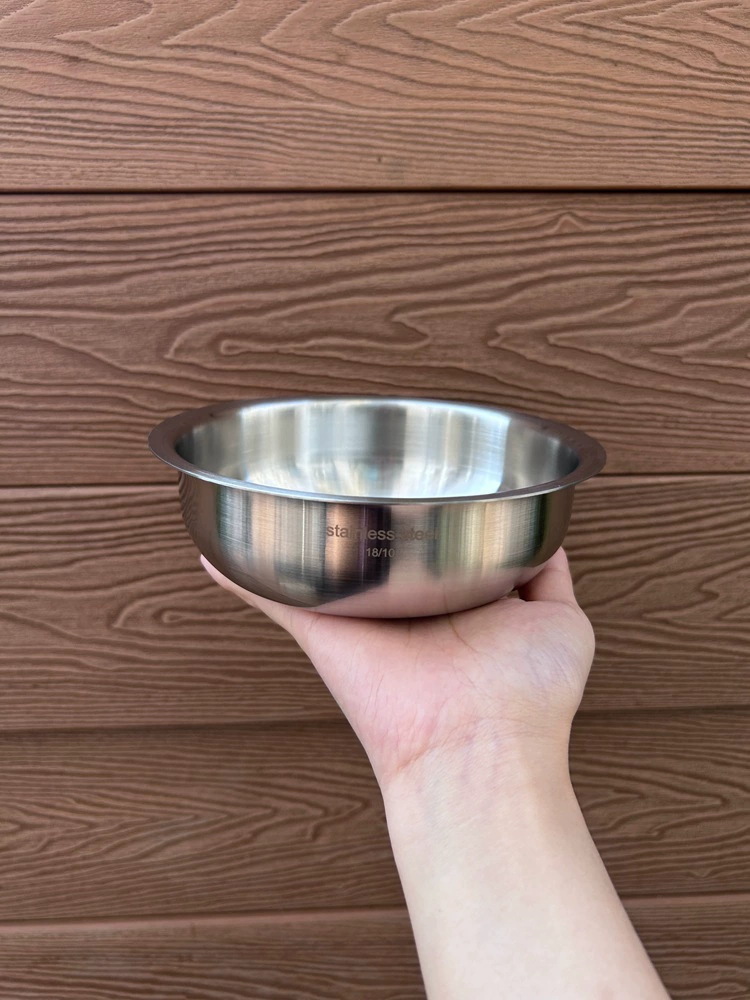 Оптовая продажа, практичная миска для маринованного мяса, утолщенная миска для взбивания яиц из нержавеющей стали 18/10, приправа для гарнира, маленькая миска 14 см