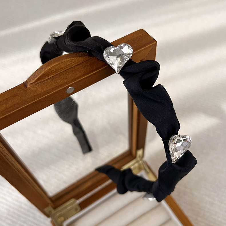 Moda Color Sólido Tela Embutido Diamantes De Imitación Banda Para El Cabello 1 Pieza display picture 5