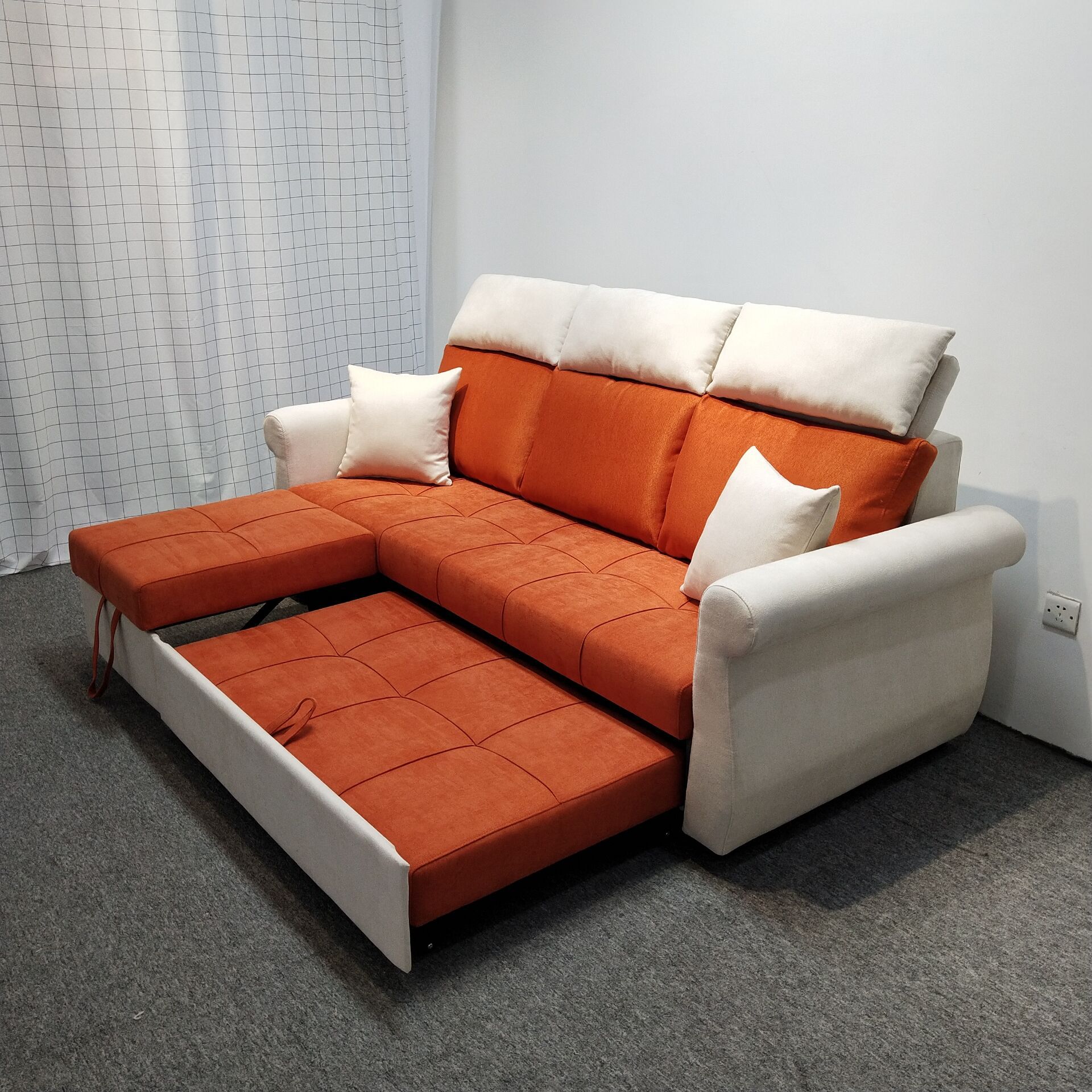 Sofá multifuncional pequeño tipo de casa sala de estar apartamento retráctil sofá cama desmontable estilo moderno minimalista
