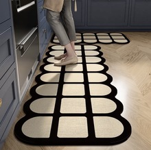 厨房专用长地垫可擦免洗防滑防水防油脚垫吸水吸油硅藻泥垫子地毯