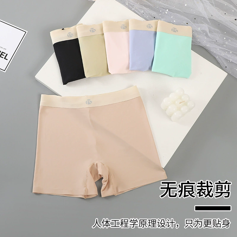 Новые бесследные трусики-боксеры Ice Silk, женские летние дышащие леггинсы со средней талией и защитой от бега, женские защитные брюки-боксеры