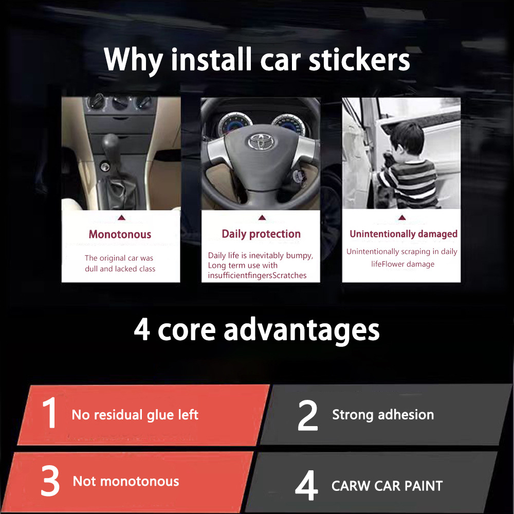 Cross-Border Car A/B Pillar Universal Self-Adhesive Leopard Print Fabric National Trend Modification Personalized Interior Accessories Film