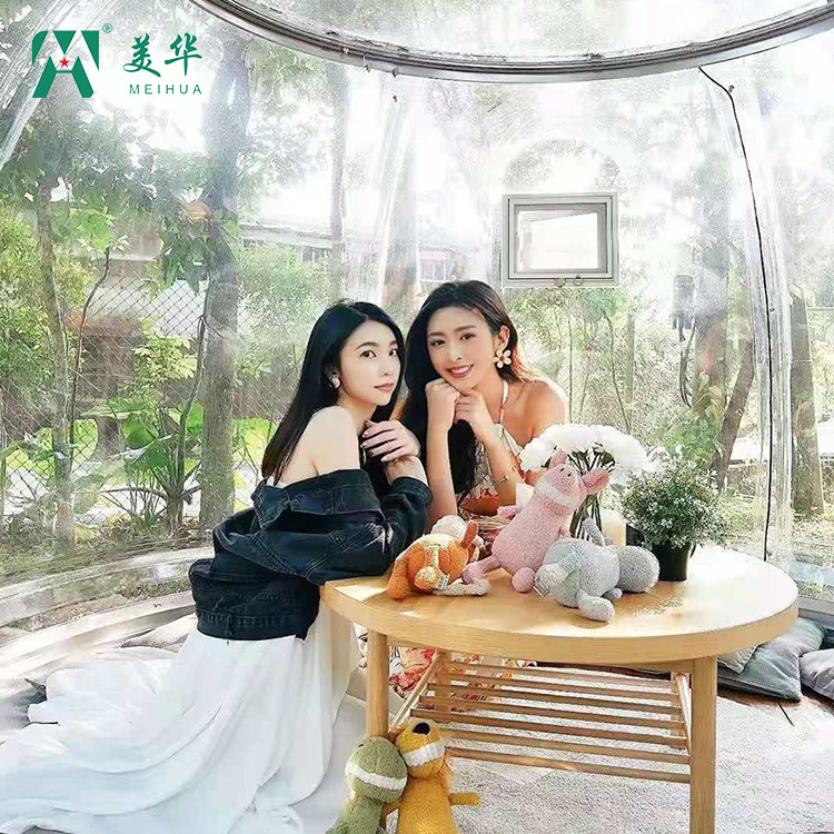 PC esférica burbuja acrílica Casa B & B red Red Crystal Room panorámica transparente habitación pareja habitación 360 cielo estrellado tienda