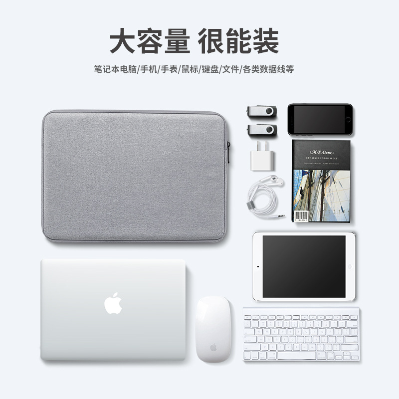 Biyoumeike bolsa de forro para computadora portátil impermeable y aterciopelada personalizada bolsa de forro para computadora portátil gruesa de 13 pulgadas y 15 pulgadas