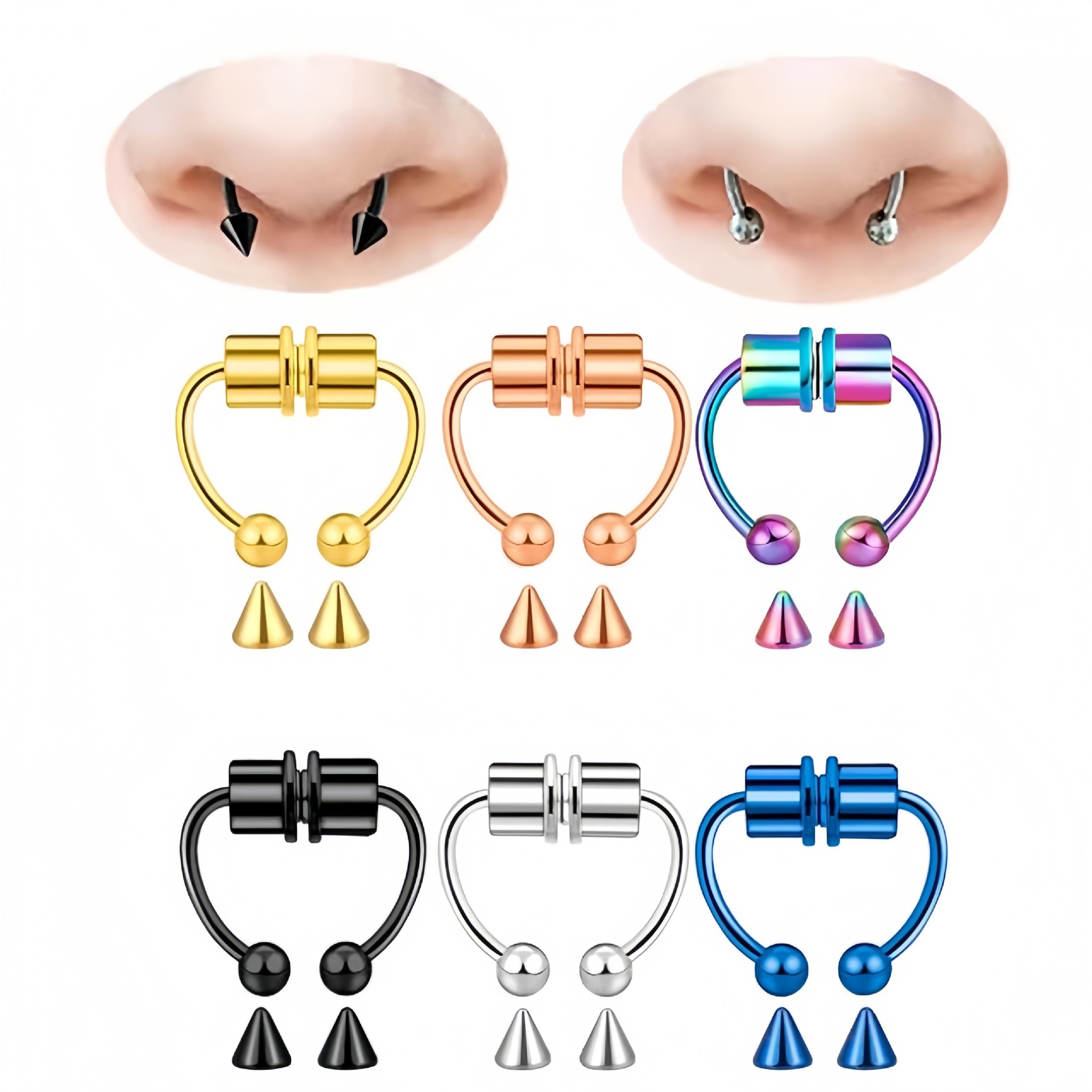 magnetic nose piercing
