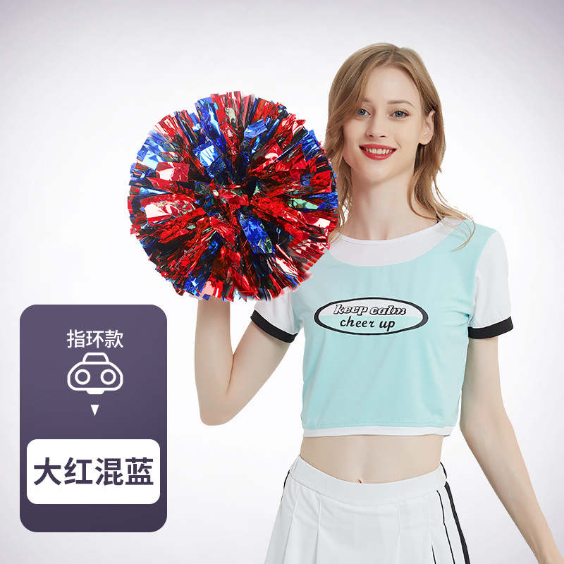 Flor bola de la flor porristas bola de la flor de la mano que sostiene la flor juegos de deportes mano que sostiene apoyos alegría apoyos en stock