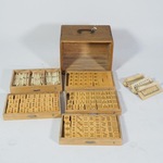 竹骨牌怀旧古董老式竹背骨制麻雀牌麻将带木箱144张说明书默认项