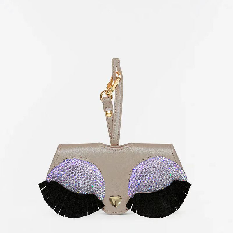 Gafas lindas incrustadas en diamantes clip ins gafas de sol de moda bolsa portátil gafas de sol caso cubierta protectora para hombres y mujeres bolsa adornos