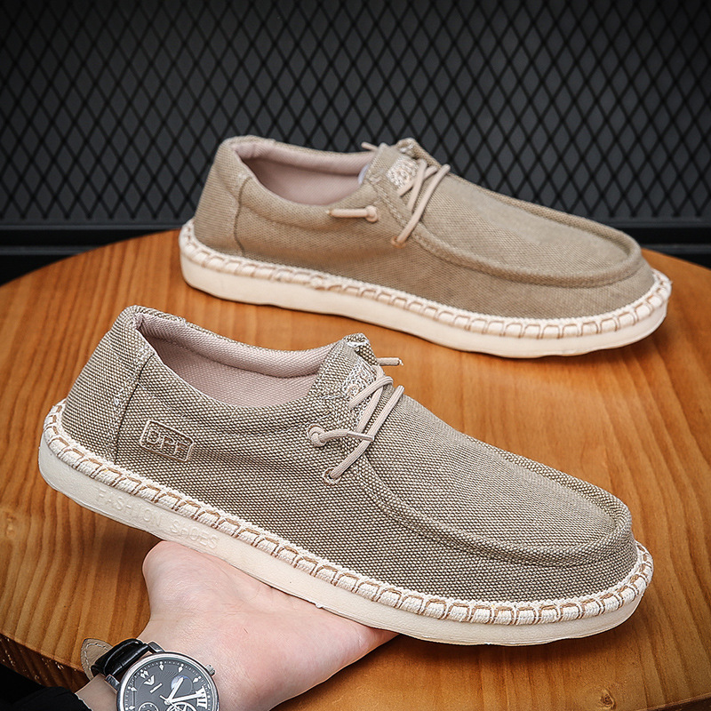 Men's Old Beijing Cloth Shoes Breathable Slip-On Export Men's Shoes 2025 Spring and Summer New Retro Casual Canvas Shoes