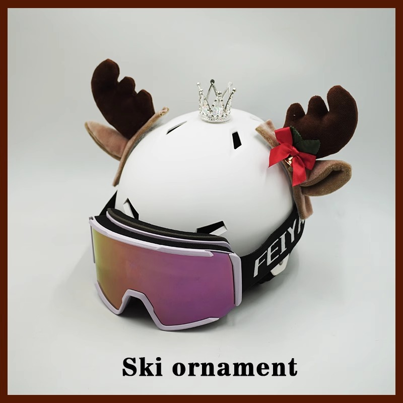 Creative Christmas Elk Horns Motorcycle Helmet Decoration