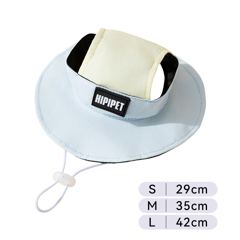 Sombrero de pescador fino de verano con protección solar para perros y gatos, sombrero transpirable con parasol para perros pequeños y medianos y mascotas.