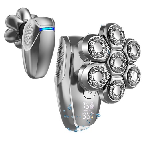 Cross-border new electric shaver digital display seven-blade bald hair clipper five-in-one multi-function razor manufacturer