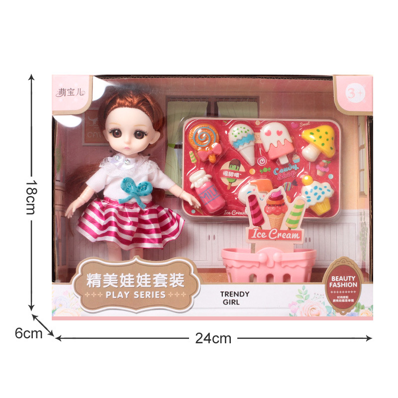 (24cm color box) shopping-doll