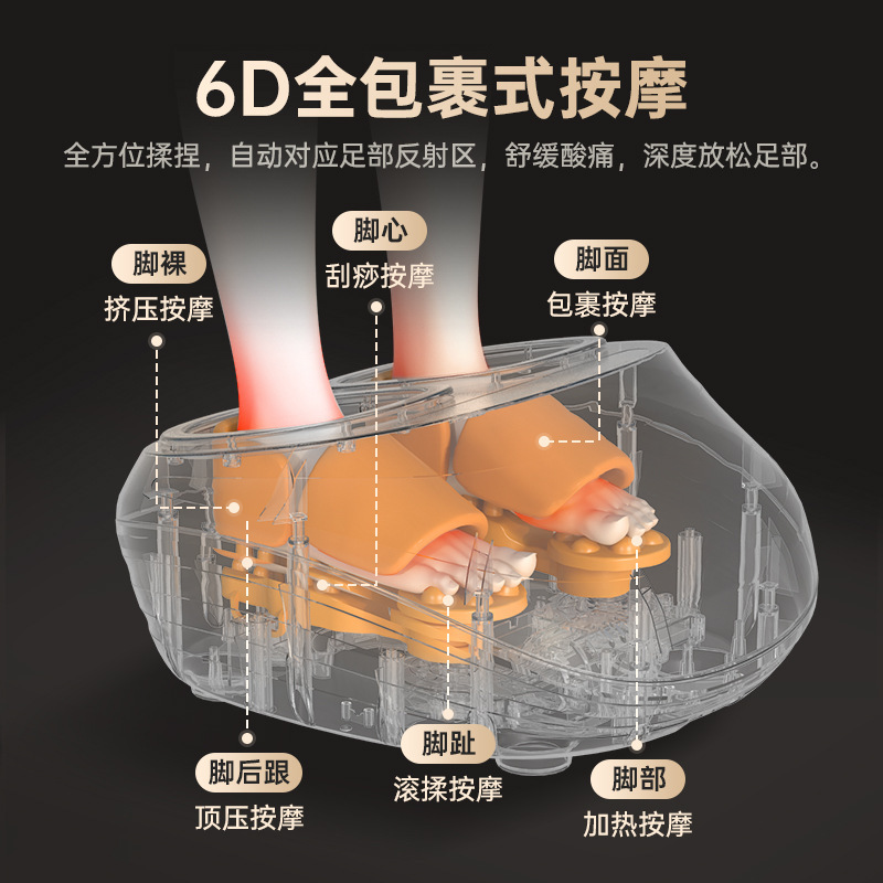 クロスボーダー 6D ペディキュア マシン、フルラップ フット マッサージャー、温湿布、全自動家庭用レッグ フット バケット マッサージ アーティファクト|undefined
