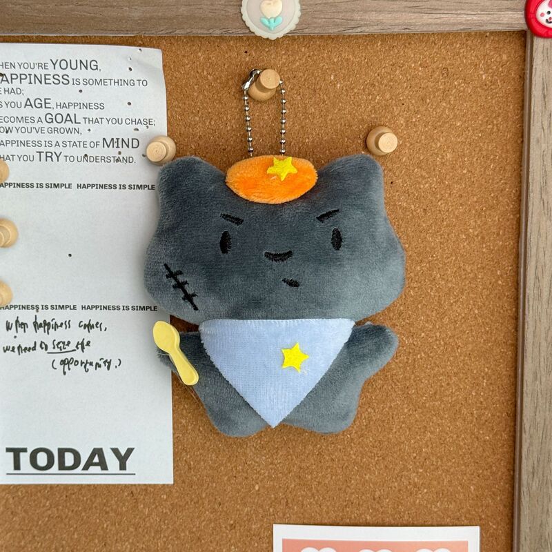 きしむ干し飯シリーズ漫画グレーワウルフ怠惰な人形ペンダントクリエイティブぬいぐるみバックパックペンダント|undefined