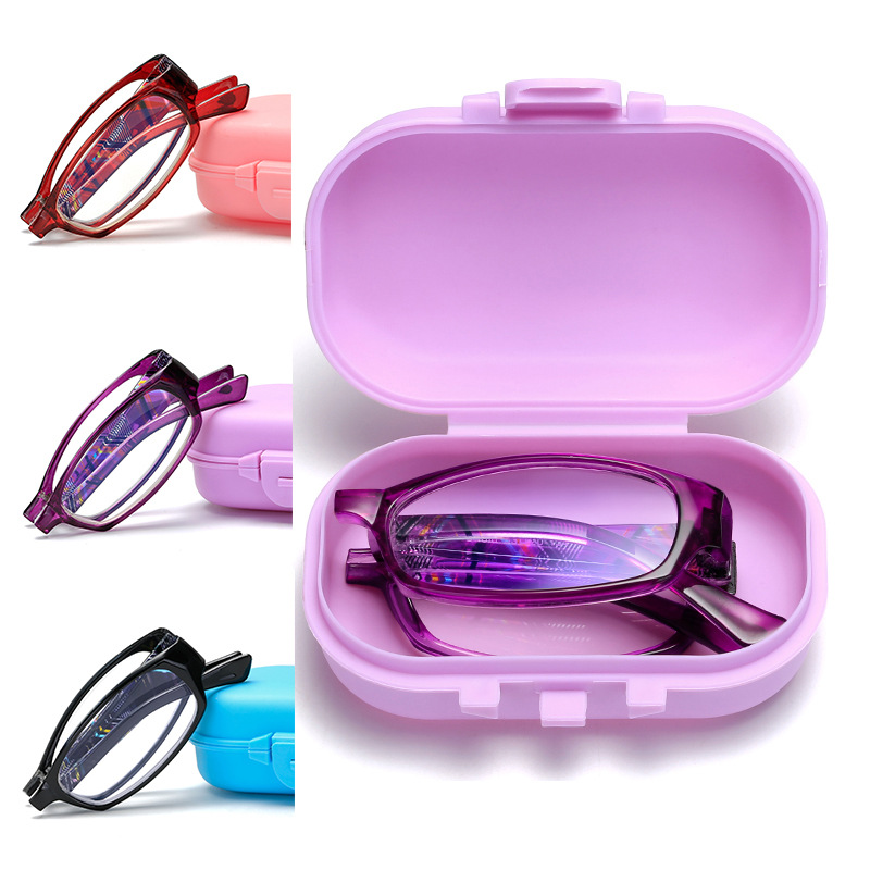 1162折叠时尚防蓝光老花眼镜 优雅女式印花框便捷折叠老视镜|ru