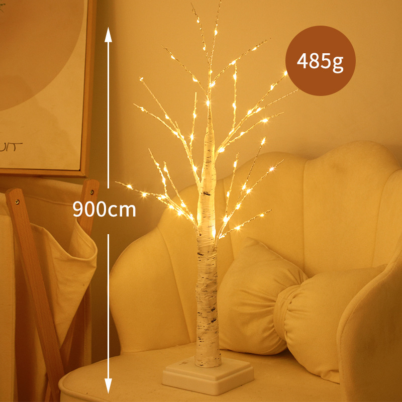 Lámpara de alambre de cobre de modelado de paisaje LED transfronterizo, lámpara de árbol de decoración de jardín de Navidad, lámpara de abedul luminosa de simulación