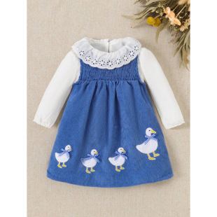 Z 20209 Duck embroidery kids skirt ���Ӵ̽���ͯȹ�羳��