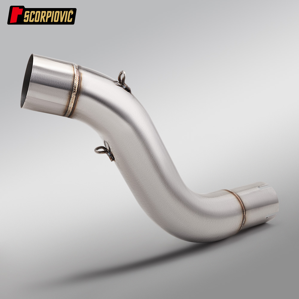Suitable for Cfmoto 700Mt Mid-Tail Section Exhaust Pipe, Dream Star Hexagonal Scorpion Tail Section Muffler, Non-Destructive Installation