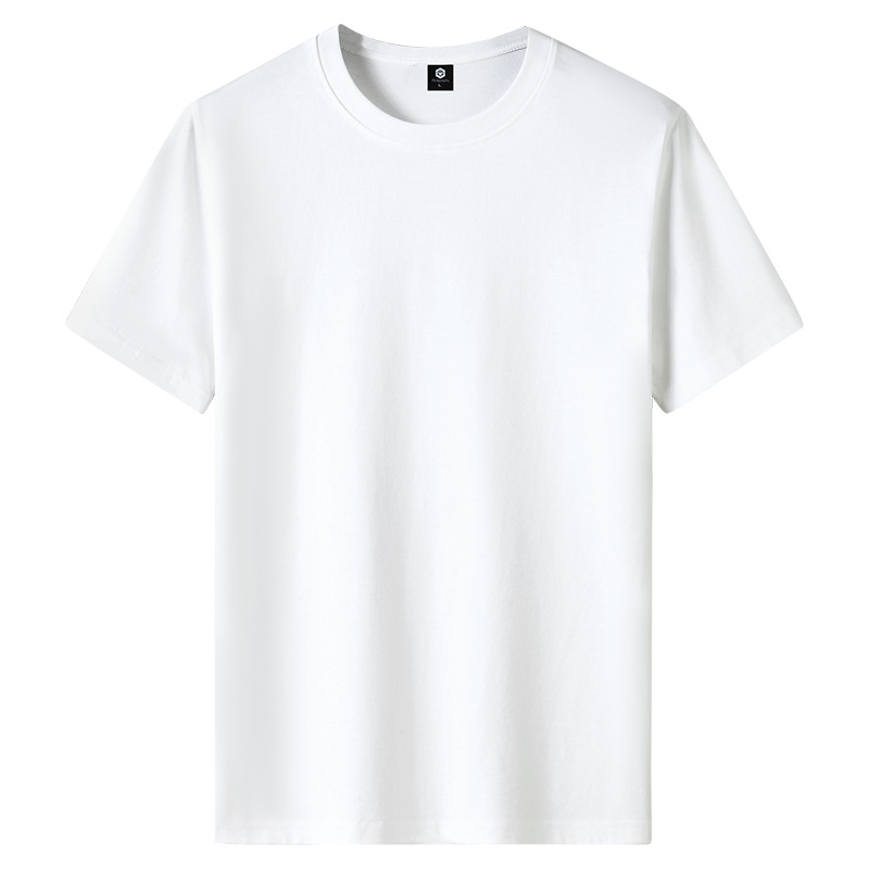 Cotton solid sports casual summer short sleeve T-shirt for students