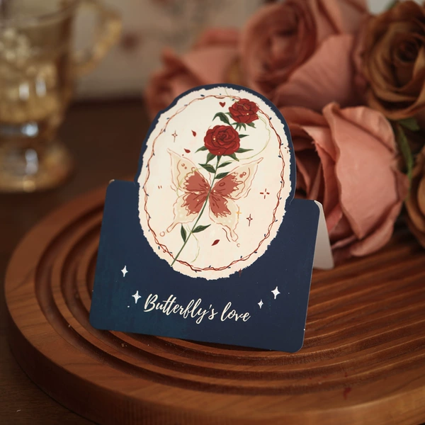 Rose three-dimensional greeting card type C