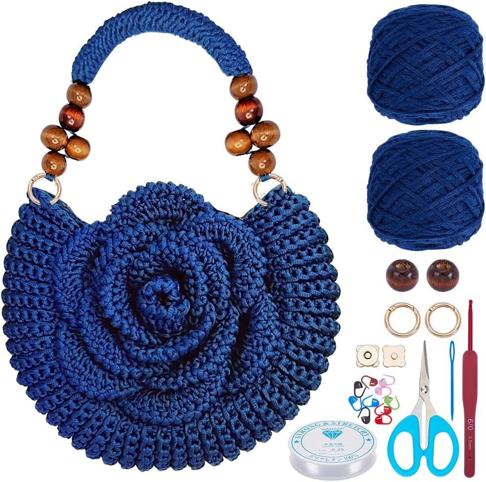 파란 장미 가방