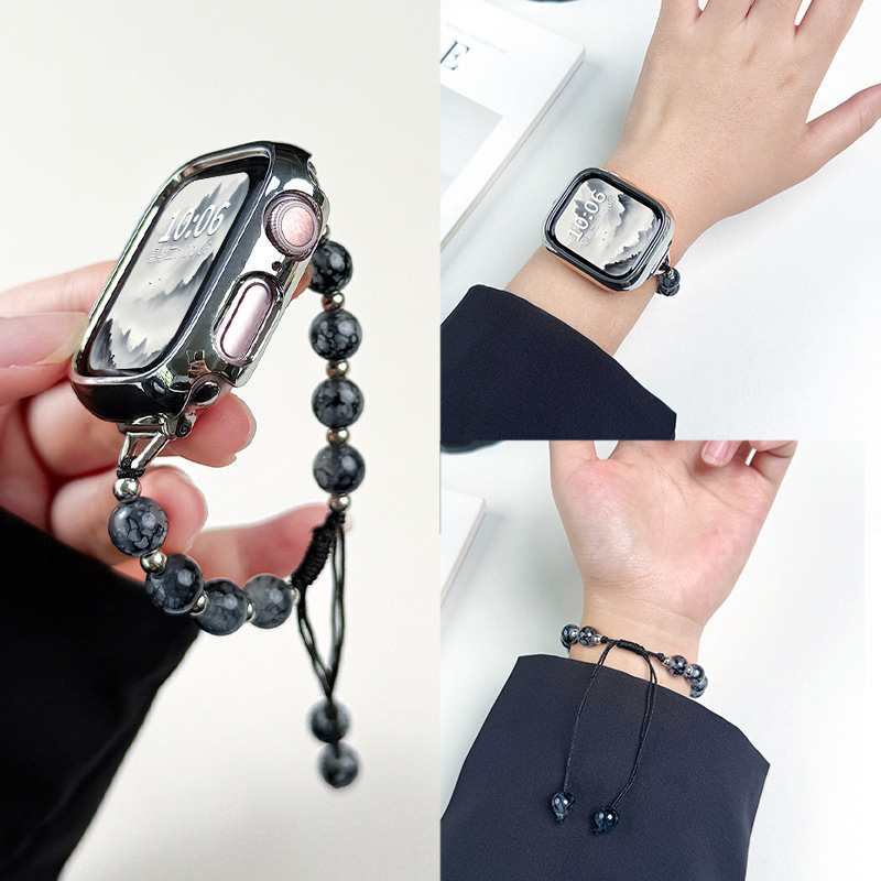 Suitable for iWatch Apple Applewatch Watch New National Style Smoke Ink S10 Summer S9 Beaded S8 Male Se Female