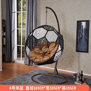 Silla de vid colgante azul balcón doméstico sala de estar patio columpio suelo perezoso ocio sofá silla creativo nido de pájaros cesta colgante