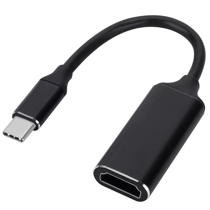 Металлический корпус высокого блеска type-c to hdmi адаптер кабель 4K высокоразрешающий конвертер мобильного телефона компьютер большой экран переходной кабель