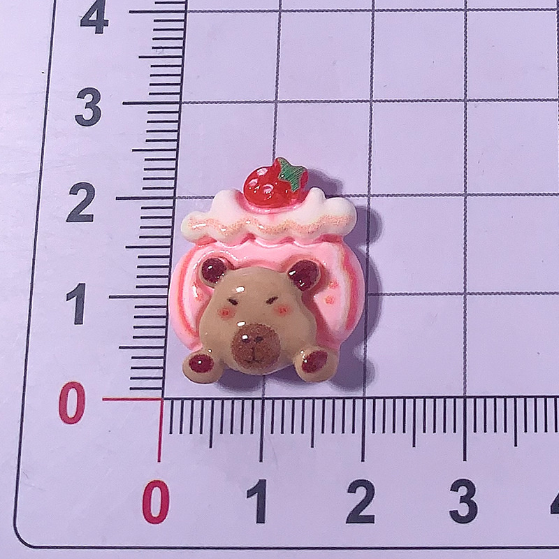 Nuevo estilo de hamburguesas de dibujos animados para comer y jugar Capidi Accesorios de resina Crema pegamento adornamiento para el cabello Caso de teléfono móvil Botones materiales hechos a mano