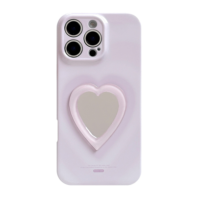 愛の鏡面立体デザイン iPhone16/15 Pro Max/13/17対応 ソフトフィルムケース 全面保護 個性的|undefined