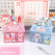 儿童手工diy小房子收纳盒 少女卡通笔筒可爱桌面盲盒摆件益智玩具