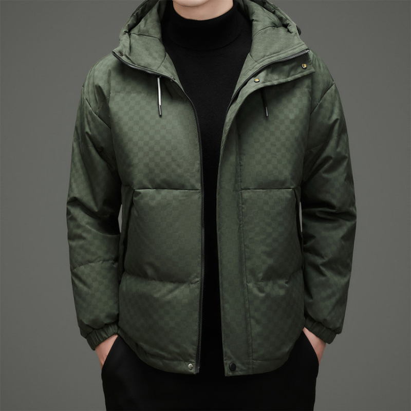 154g High down Filling New National Standard 90 down Jacket 2025 Winter New Hooded Non-Detachable Pure Color down Jacket
