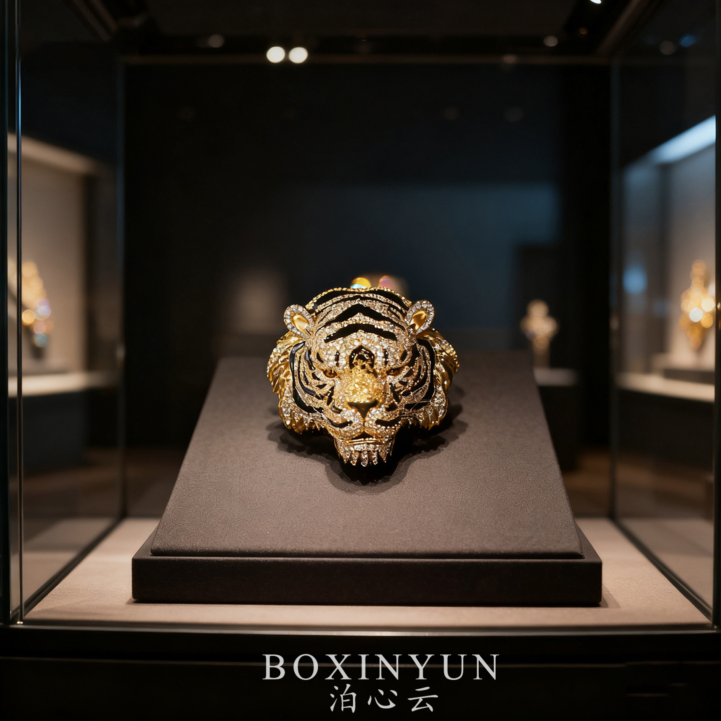 Boxin Cloud Original Design Tiger Head Brooch Unique Personalized Diamond Jewelry Exquisite Classy Gift Crafts