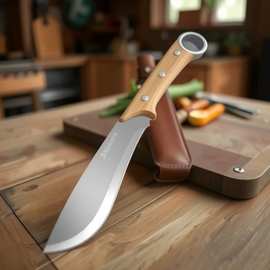 户外露营刀荒野求生专用刀家用不锈钢切菜刀斩切刀剥皮刀求生刀