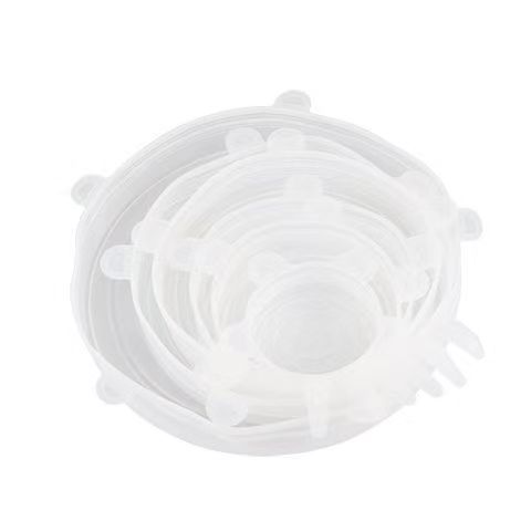 Tapa de conservación de silicona Juego de seis piezas Tapa de conservación de silicona Tapa universal Tapa de silicona transparente Tapa universal Tapa redonda