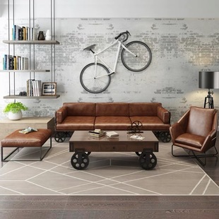 Sofa Coffee Table Furniture Industrial Style Retro Iron Sofa Coffee Table Combination American Creative Studio Office Sand